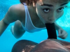 camsoda-Teen rides black dick underwater Thumb