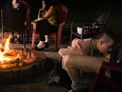 Submissive cum smore service by the fire Thumb